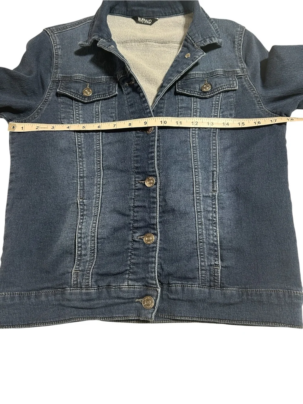 Buffalo David Bitton Stretch Denim Jacket Small Dark Wash Western Trucker